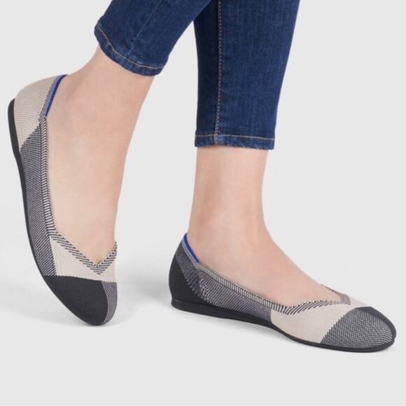 Rothy’s The Flat in Captoe Black Plaid - Picture 1 of 16